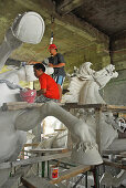 Sculptors at work, Ubud, Bali, Indonesia, Asia