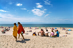 Leute am Strand von Wenningstedt, Sylt, Nordfriesland, Schleswig-Holstein, Deutschland
