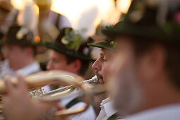 Brass band, Midsummer Festival, Muensing, Bavaria, Germany