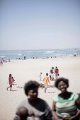 People on the beach, Palm Beach, Swakopmund, Namibia, Africa