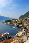 View over Limone sul Garda at lake Garda, Lombardy, Italy