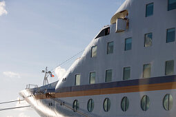 Bow of MV Columbus in the sunlight, Nuku'alofa, Tongatapu, Tonga, South Pacific, Oceania