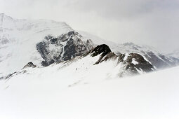 Verschneite Berge, Hintertux, Tirol, Österreich