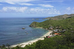 Blick über Playa Guayacan, Isla Margarita, Nueva Esparta, Venezuela