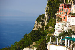 Houses on shore in the sunlight, Capri, Italy, Europe