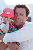 Father with daughter, Formentera, Balearic Islands, Spain