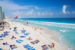 Chac-Mool Strand, Cancun, Bundesstaat Quintana Roo, Halbinsel Yucatan, Mexiko