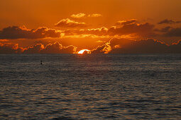 Sunset from Puerto de Tazacorte, Atlantic ocean, La Palma, Canary Islands, Spain, Europe