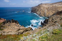 Coastal View from Hole 13 at Porto Santo Golfe Golf Course, Porto Santo, near Madeira, Portugal