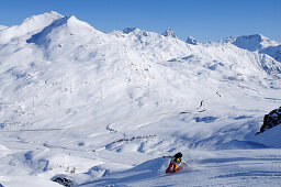 Bernina Pass, Diavolezza Skigebiet, Sankt Moritz, Graubuenden, Schweiz