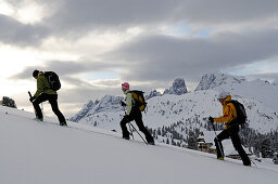 Skitouring, Duerrenstein, Hochpuster Valley, South Tyrol, Italy, model released