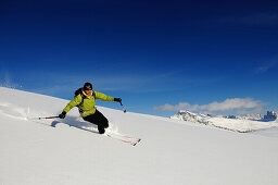 Skiing, Grosser Jaufen, Pragser Valley, Hochpuster Valley, South Tyrol, Italy, model released