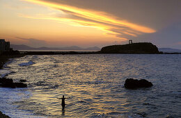 Palatia Ruine bei Sonnenuntergang, Insel Naxos, Kykladen, Griechenland, Europa