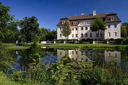 Grounds of Branitz castle, Fürst Pückler Park near Cottbus, Brandenburg, Germany, Europe