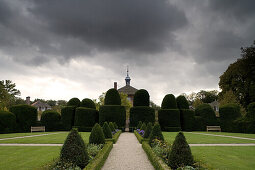 Ornamental garden at Clemenswerth palace, Sögel, Lower Saxony, Germany, Europe