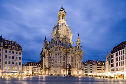 Neumarkt with the Dresdner Frauenkirche, Church of Our Lady, Dresden, Saxony, Germany, Europe