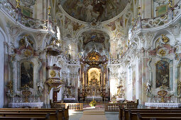 Pilgrimage church Birnau, Birnau cathedral at Lake Constance, near Uhldingen-Mühlhofen, Baden-Württemberg, Germany, Europe