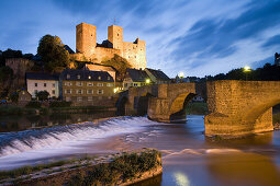 Runkel Castle on the river Lahn, Hesse, Germany, Europe