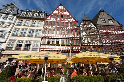 Half-timbered houses at Roemerberg, Frankfurt am Main, Hesse, Germany