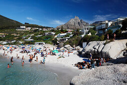Clifton beach with Table mountain, Capetown, Western Cape, RSA, South Africa, Africa
