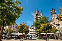 Fischmarkt und Groß St. Martin, Köln, Nordrhein-Westfalen, Deutschland