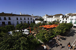 View over Plaza de los Naranjos, Old Town, Marbella, Andalusia, Spain