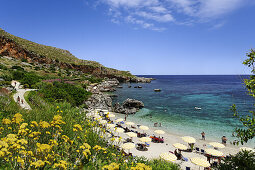 Bathing bay, Riserva naturale orientata dello Zingaro, San Vito lo Capo, Sicily, Italy