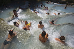 Cascate del Mulino in Saturnia, Toskana, Italien