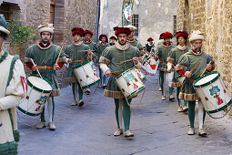 historic festival for the opening of the hunting season (apertura della Cacce), Montalcino, Tuscany, Italy