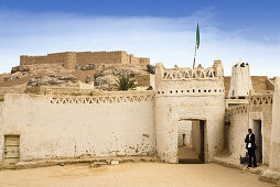 Altstadt von Ghat mit Festung Koukemen, Libyen, Sahara, Nordafrika
