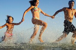 Beach, Family, Girl, Group, Sea, Summer, Water, Young, A75-958269, agefotostock 