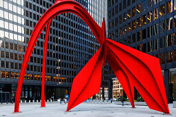Alexander Calder Skulptur The Flamingo, Federal Plaza Square, Chicago, Illinois, USA