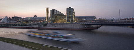 Berlin central Railway station with Spree River, Berlin, Germany