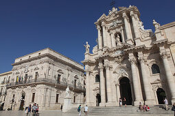 Cathedral Santa Maria delle Colonne in Syracuse on the Ortygia Island, Unesco World Heritage, Province Syracuse, Sicily, Italy, Europe