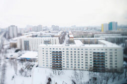 Cityscape with prefabricated buildings, Berlin, Germany