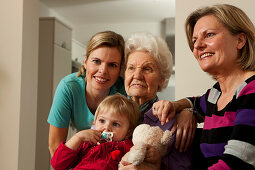 Four female generations of a family