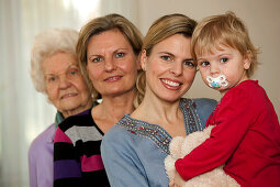 Four female generations of a family