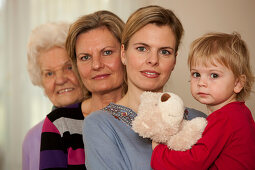 Four female generations of a family