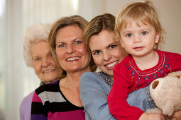 Four female generations of a family