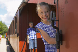 Children on train