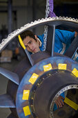 Part of a turbine, Munich airport, Bavaria, Germany