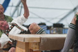 Competition, Alpine Finger Wrestling Championship, Antdorf, Upper Bavaria, Germany