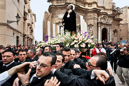 Heiligenfigur, Karfreitagsprozession, Misteri Prozession, Trapani, Sizilien, Italien, Europa