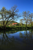 Beuron monastery, Upper Danube nature park, Danube river, Baden-Württemberg, Germany