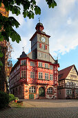 Town hall on the market square, Heppenheim, Hessische Bergstrasse, Hesse, Germany