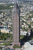 Messeturm, architect Helmut Jahn, Westend quarter, Frankfurt am Main, Hesse, Germany