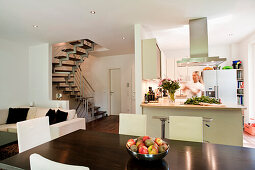 Woman in a kitchen, Hamburg, Germany