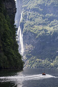 Sieben Schwestern Wasserfall im Geirangerfjord, Geiranger, More og Romsdal, Norwegen, Europa