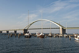 Fehmarn Sound bridge, Fehmarnsund bridge, Baltic Sea, Schleswig-Holstein, Germany