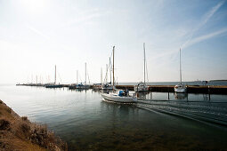 Hafen von Orth, Fehmarn, Ostsee, Schleswig-Holstein, Deutschland